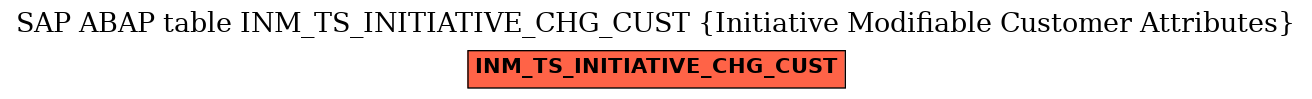 E-R Diagram for table INM_TS_INITIATIVE_CHG_CUST (Initiative Modifiable Customer Attributes)