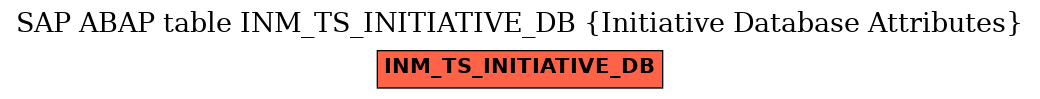 E-R Diagram for table INM_TS_INITIATIVE_DB (Initiative Database Attributes)
