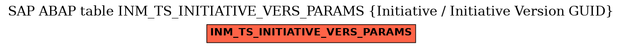 E-R Diagram for table INM_TS_INITIATIVE_VERS_PARAMS (Initiative / Initiative Version GUID)