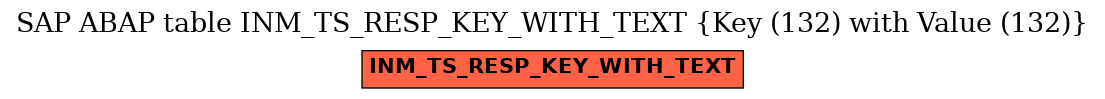 E-R Diagram for table INM_TS_RESP_KEY_WITH_TEXT (Key (132) with Value (132))