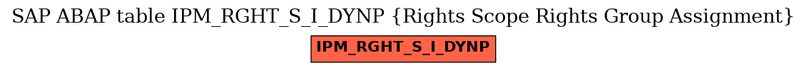 E-R Diagram for table IPM_RGHT_S_I_DYNP (Rights Scope Rights Group Assignment)