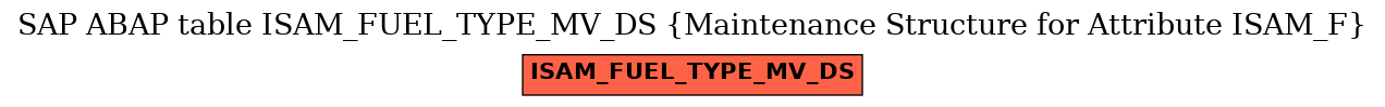 E-R Diagram for table ISAM_FUEL_TYPE_MV_DS (Maintenance Structure for Attribute ISAM_F)
