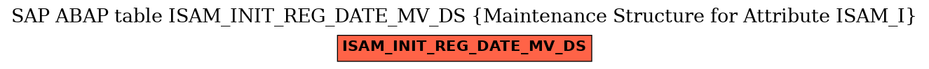 E-R Diagram for table ISAM_INIT_REG_DATE_MV_DS (Maintenance Structure for Attribute ISAM_I)