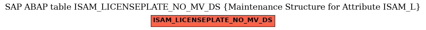 E-R Diagram for table ISAM_LICENSEPLATE_NO_MV_DS (Maintenance Structure for Attribute ISAM_L)