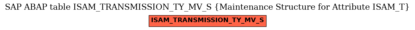 E-R Diagram for table ISAM_TRANSMISSION_TY_MV_S (Maintenance Structure for Attribute ISAM_T)