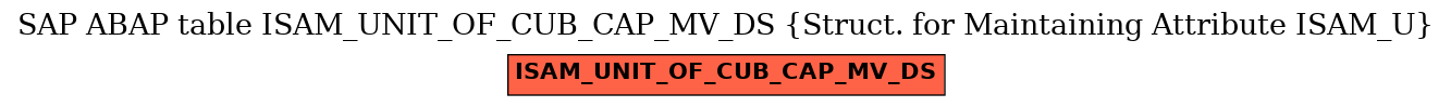 E-R Diagram for table ISAM_UNIT_OF_CUB_CAP_MV_DS (Struct. for Maintaining Attribute ISAM_U)