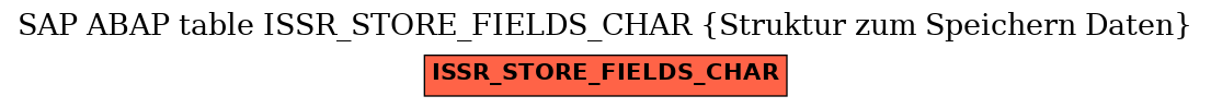 E-R Diagram for table ISSR_STORE_FIELDS_CHAR (Struktur zum Speichern Daten)