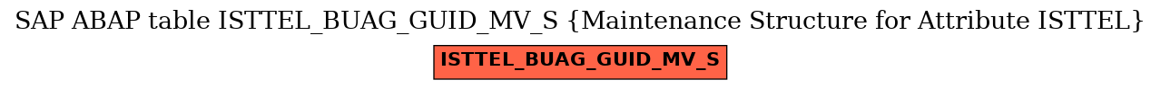 E-R Diagram for table ISTTEL_BUAG_GUID_MV_S (Maintenance Structure for Attribute ISTTEL)