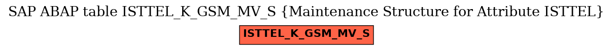 E-R Diagram for table ISTTEL_K_GSM_MV_S (Maintenance Structure for Attribute ISTTEL)