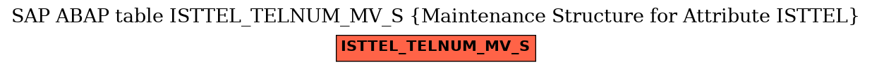 E-R Diagram for table ISTTEL_TELNUM_MV_S (Maintenance Structure for Attribute ISTTEL)