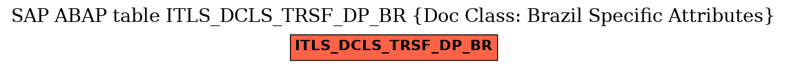 E-R Diagram for table ITLS_DCLS_TRSF_DP_BR (Doc Class: Brazil Specific Attributes)