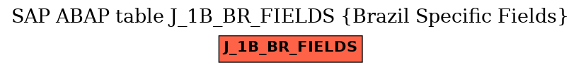 E-R Diagram for table J_1B_BR_FIELDS (Brazil Specific Fields)