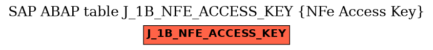 E-R Diagram for table J_1B_NFE_ACCESS_KEY (NFe Access Key)