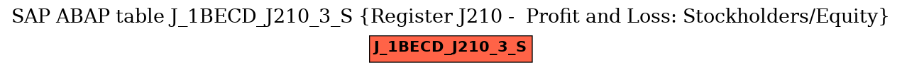 E-R Diagram for table J_1BECD_J210_3_S (Register J210 -  Profit and Loss: Stockholders/Equity)