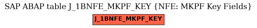 E-R Diagram for table J_1BNFE_MKPF_KEY (NFE: MKPF Key Fields)