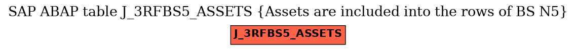 E-R Diagram for table J_3RFBS5_ASSETS (Assets are included into the rows of BS N5)
