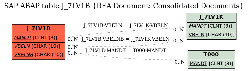 E-R Diagram for table J_7LV1B (REA Document: Consolidated Documents)