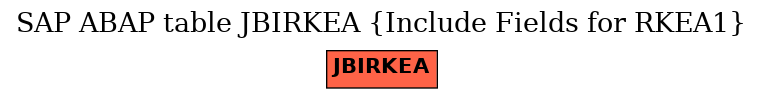 E-R Diagram for table JBIRKEA (Include Fields for RKEA1)