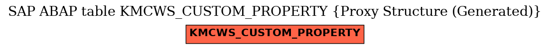 E-R Diagram for table KMCWS_CUSTOM_PROPERTY (Proxy Structure (Generated))