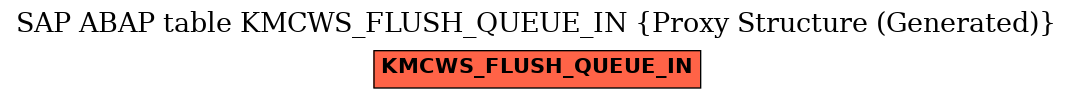E-R Diagram for table KMCWS_FLUSH_QUEUE_IN (Proxy Structure (Generated))