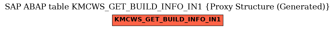 E-R Diagram for table KMCWS_GET_BUILD_INFO_IN1 (Proxy Structure (Generated))