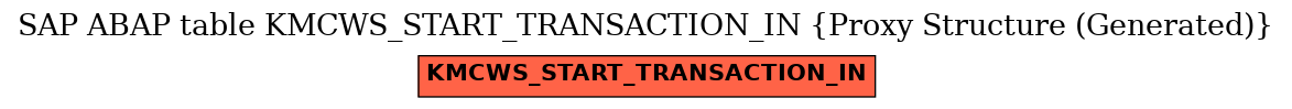 E-R Diagram for table KMCWS_START_TRANSACTION_IN (Proxy Structure (Generated))