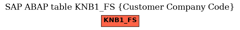 E-R Diagram for table KNB1_FS (Customer Company Code)