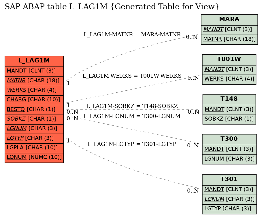 E-R Diagram for table L_LAG1M (Generated Table for View)