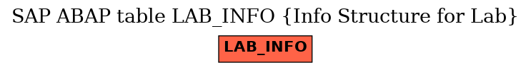 E-R Diagram for table LAB_INFO (Info Structure for Lab)