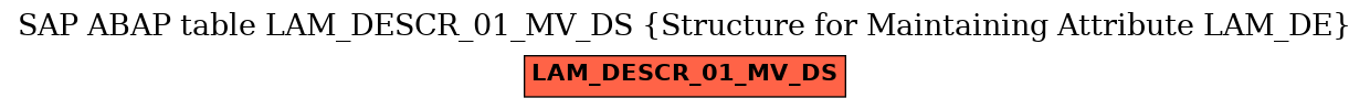 E-R Diagram for table LAM_DESCR_01_MV_DS (Structure for Maintaining Attribute LAM_DE)