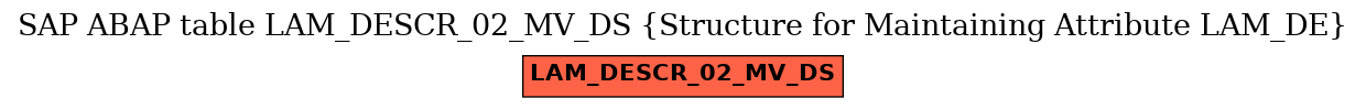 E-R Diagram for table LAM_DESCR_02_MV_DS (Structure for Maintaining Attribute LAM_DE)