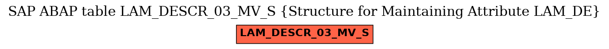 E-R Diagram for table LAM_DESCR_03_MV_S (Structure for Maintaining Attribute LAM_DE)