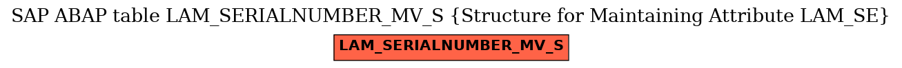 E-R Diagram for table LAM_SERIALNUMBER_MV_S (Structure for Maintaining Attribute LAM_SE)