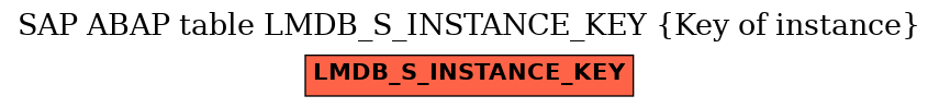 E-R Diagram for table LMDB_S_INSTANCE_KEY (Key of instance)