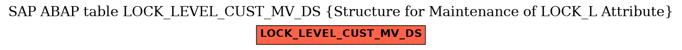 E-R Diagram for table LOCK_LEVEL_CUST_MV_DS (Structure for Maintenance of LOCK_L Attribute)