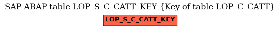 E-R Diagram for table LOP_S_C_CATT_KEY (Key of table LOP_C_CATT)