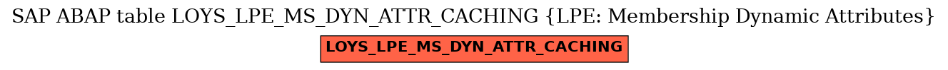 E-R Diagram for table LOYS_LPE_MS_DYN_ATTR_CACHING (LPE: Membership Dynamic Attributes)