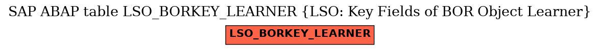 E-R Diagram for table LSO_BORKEY_LEARNER (LSO: Key Fields of BOR Object Learner)
