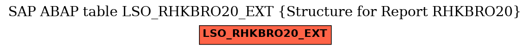 E-R Diagram for table LSO_RHKBRO20_EXT (Structure for Report RHKBRO20)