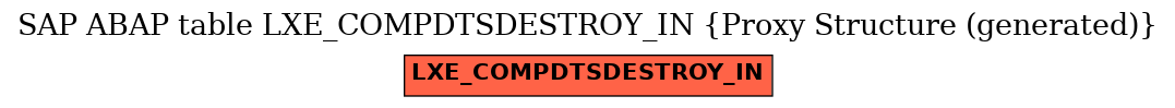 E-R Diagram for table LXE_COMPDTSDESTROY_IN (Proxy Structure (generated))