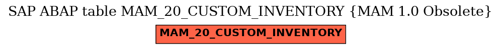 E-R Diagram for table MAM_20_CUSTOM_INVENTORY (MAM 1.0 Obsolete)