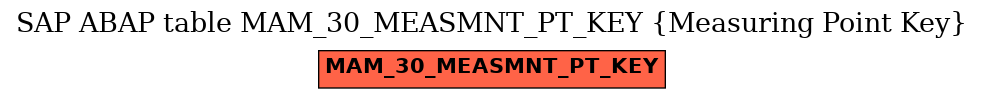 E-R Diagram for table MAM_30_MEASMNT_PT_KEY (Measuring Point Key)