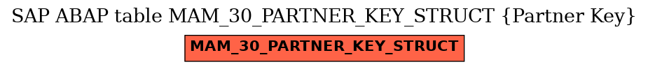 E-R Diagram for table MAM_30_PARTNER_KEY_STRUCT (Partner Key)