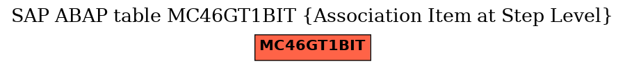 E-R Diagram for table MC46GT1BIT (Association Item at Step Level)