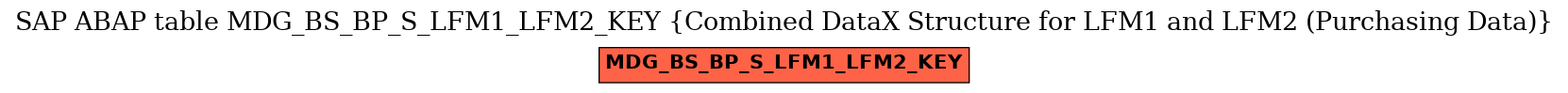 E-R Diagram for table MDG_BS_BP_S_LFM1_LFM2_KEY (Combined DataX Structure for LFM1 and LFM2 (Purchasing Data))