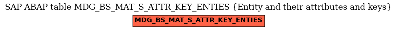 E-R Diagram for table MDG_BS_MAT_S_ATTR_KEY_ENTIES (Entity and their attributes and keys)