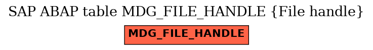 E-R Diagram for table MDG_FILE_HANDLE (File handle)