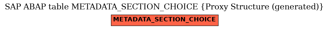 E-R Diagram for table METADATA_SECTION_CHOICE (Proxy Structure (generated))