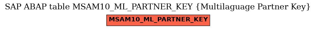 E-R Diagram for table MSAM10_ML_PARTNER_KEY (Multilaguage Partner Key)