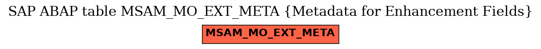 E-R Diagram for table MSAM_MO_EXT_META (Metadata for Enhancement Fields)